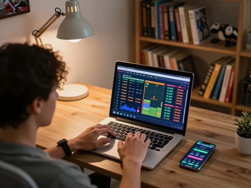 Engaging online sports betting scene with mm88 app displayed on a laptop, showcasing live odds.