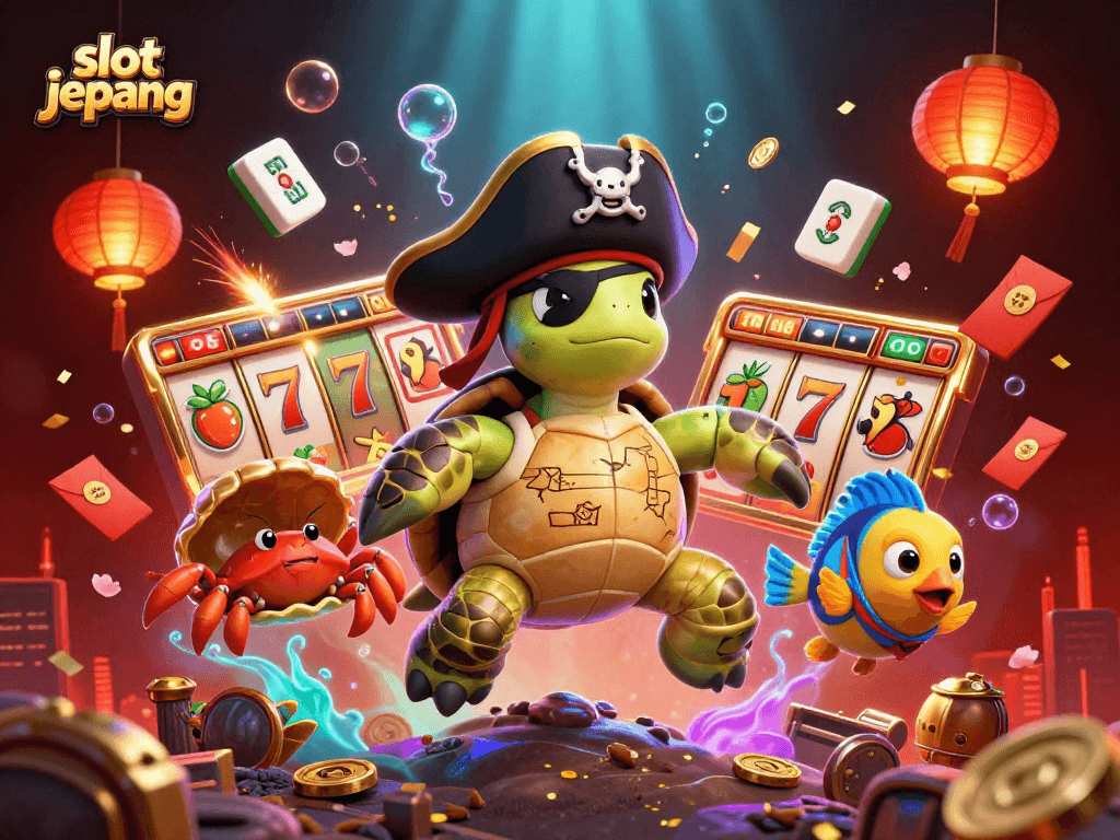 Spin the slot jepang reels with engaging characters enjoying an immersive gambling adventure.