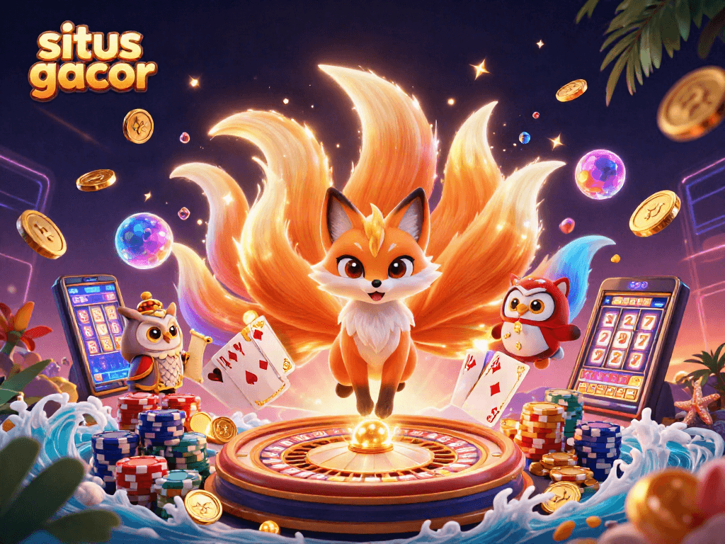 Experience the excitement of situs gacor with vibrant 3D casino elements and enchanting characters.