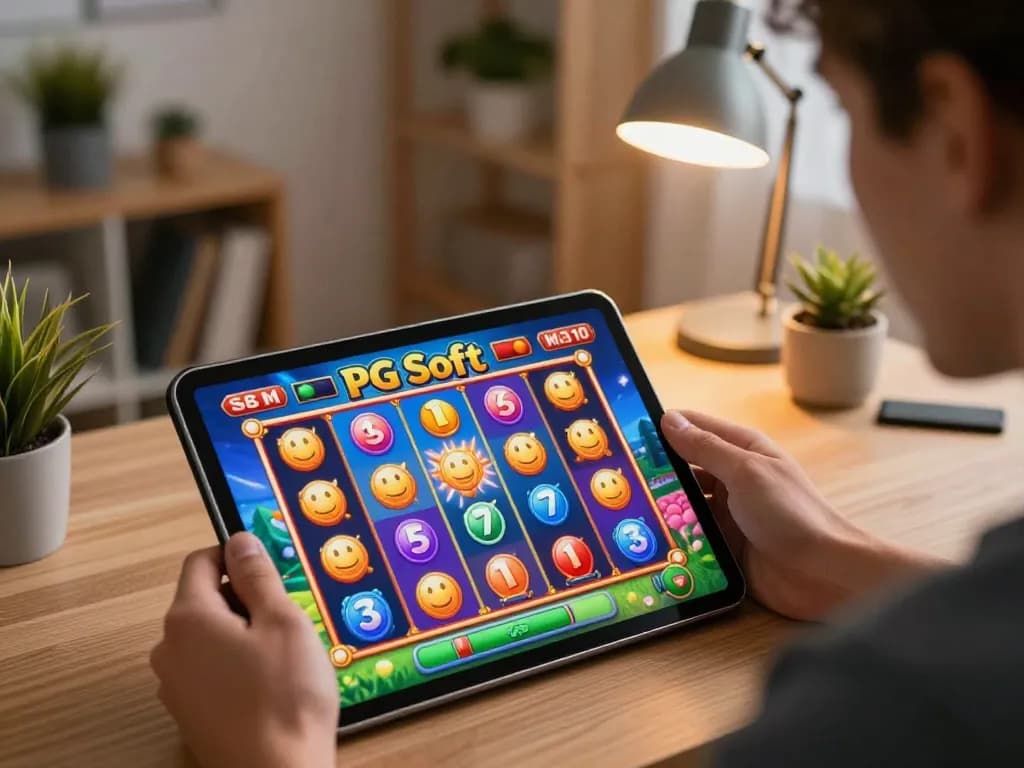 Rasakan Slot Demo PG Soft Lengkap dengan aksi menarik di tablet dalam ruang kerja yang nyaman.