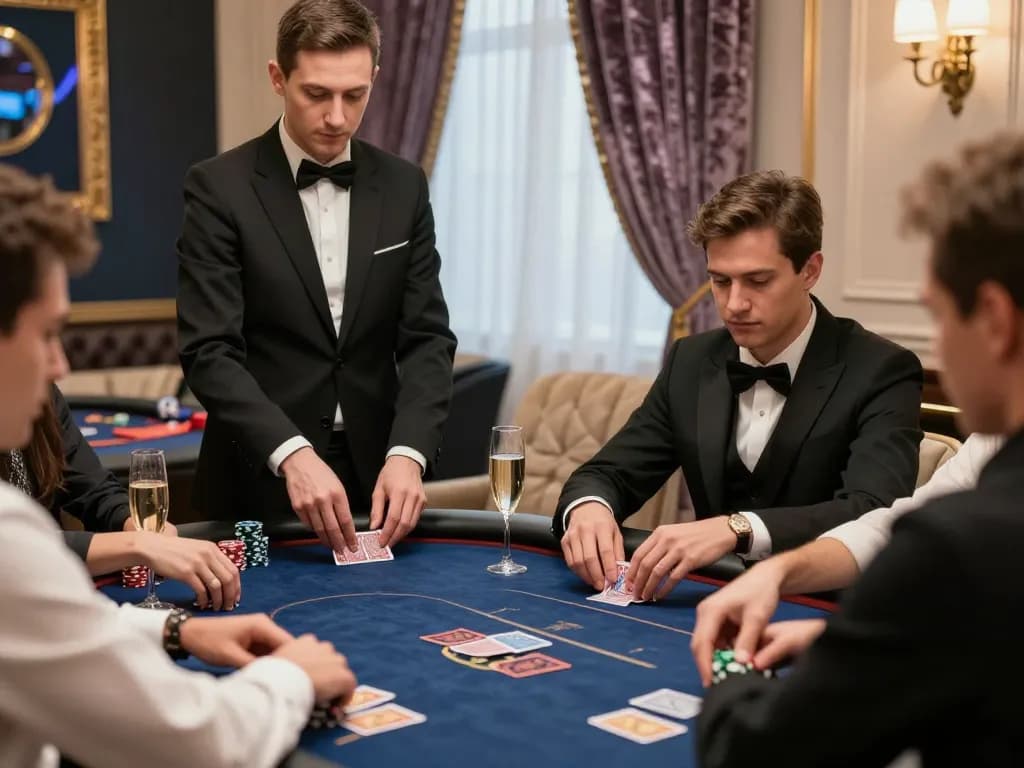 Play poker strategically at LV88's VIP gaming area with luxurious decor and focused players