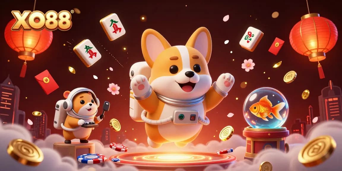 XO88's vibrant gaming scene captivates players in a joyful casino adventure.