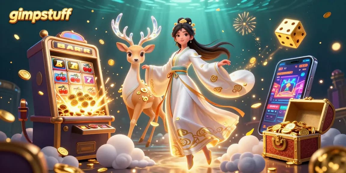 Experience vibrant gaming at gimpstuff, featuring colorful slot machines and captivating characters.