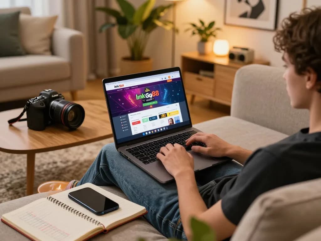 Play link gg88 casino online from your cozy home setup with laptop and gaming strategies