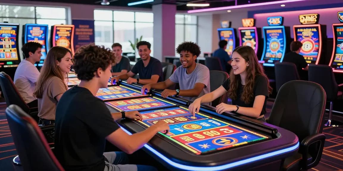 Players enjoying new online casinos at a vibrant gaming table, celebrating a jackpot win in 2026.