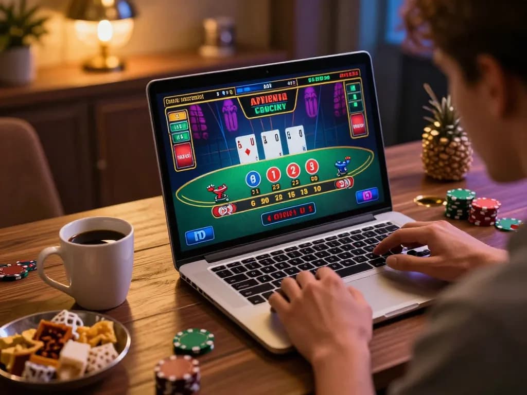 Engaged player experiences go8 blackjack online gaming with colorful graphics and cozy atmosphere