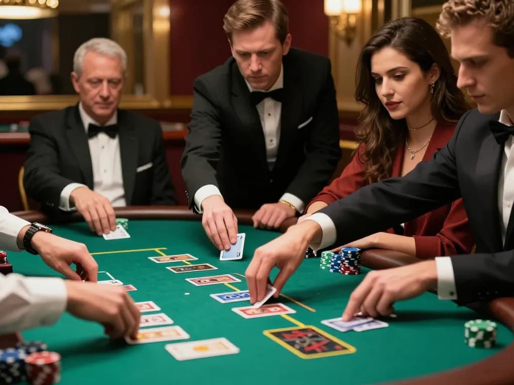 Players engaging in strategic betting at a blackjack table in situs ggdewa777, showcasing the thrill of casino gameplay