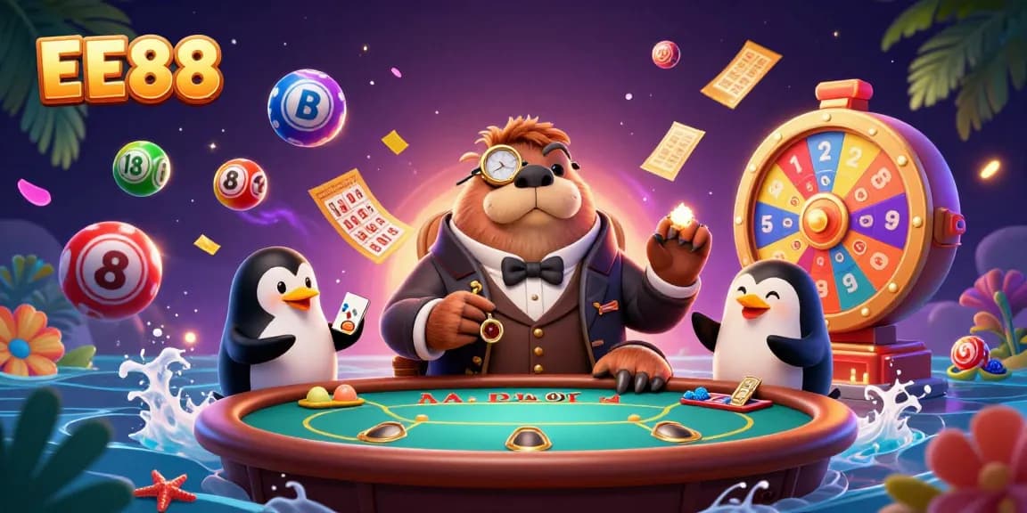 Engage in thrilling games with EE88 at an underwater poker table with vibrant visuals.