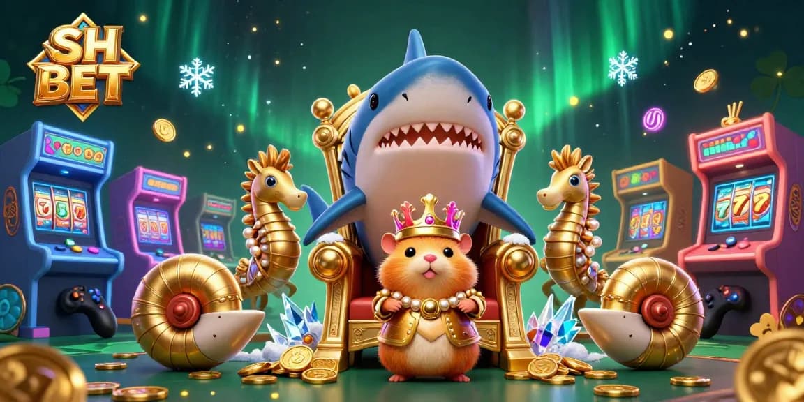 Experience the thrilling excitement of SH BET with captivating 3D casino art featuring vibrant characters and games.
