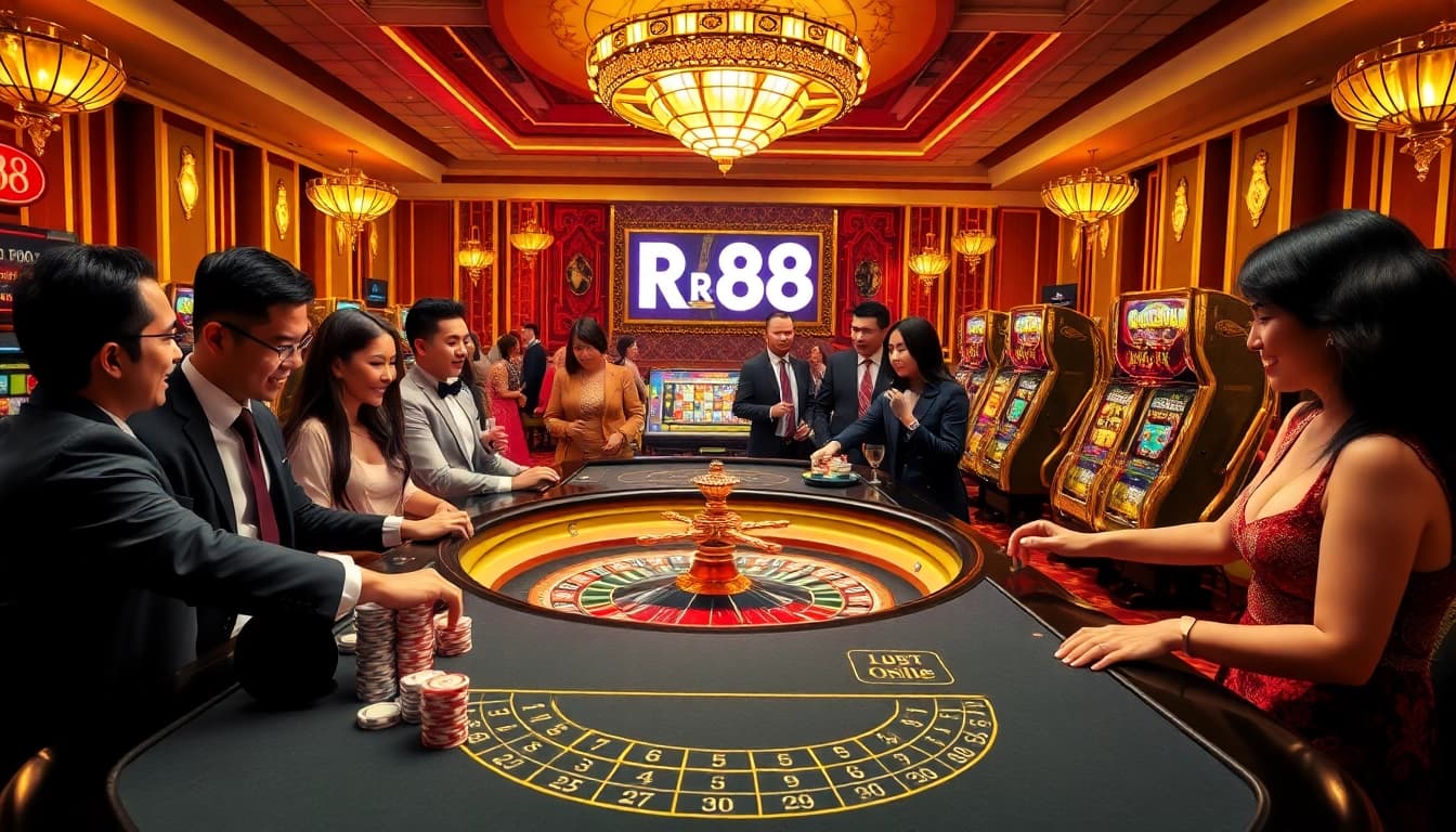 Players enjoying an exciting RR88 casino experience with vibrant games and engaging atmosphere.