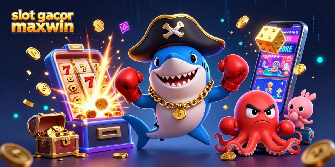 Engage with slot gacor maxwin featuring a vibrant scene of cartoon characters and casino elements.