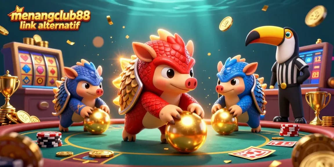 Engage in heightened gameplay with strategic techniques from menangclub88 link alternatif in this vibrant casino illustration.