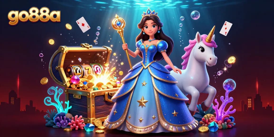 Play thrilling games at go88a with dynamic visuals and golden hues, showcasing exciting casino elements.
