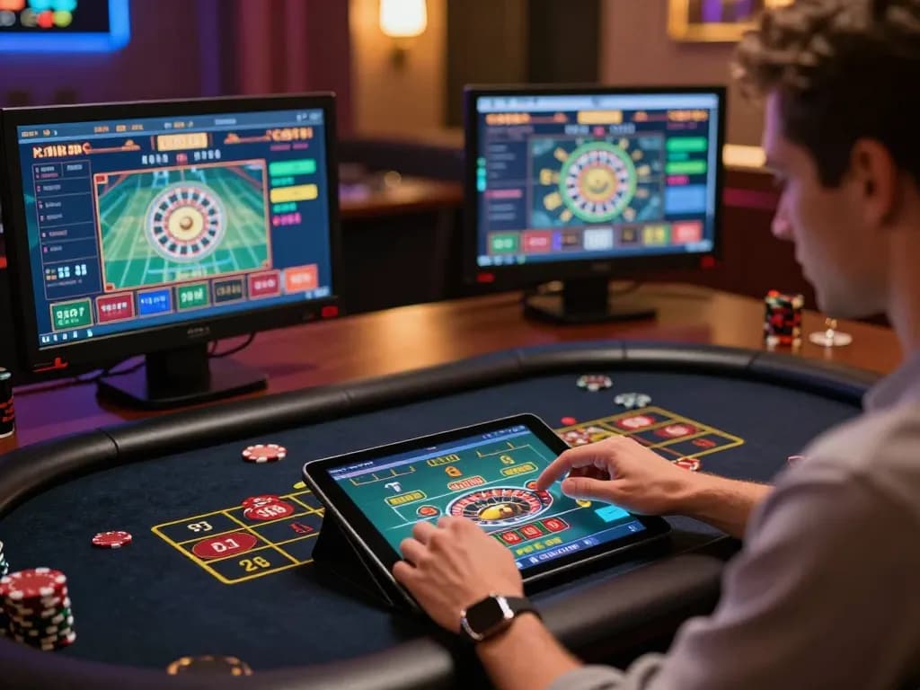 Experience ดูหนังออนไลน์ with immersive online casino gaming on tablet, dynamic roulette gameplay.