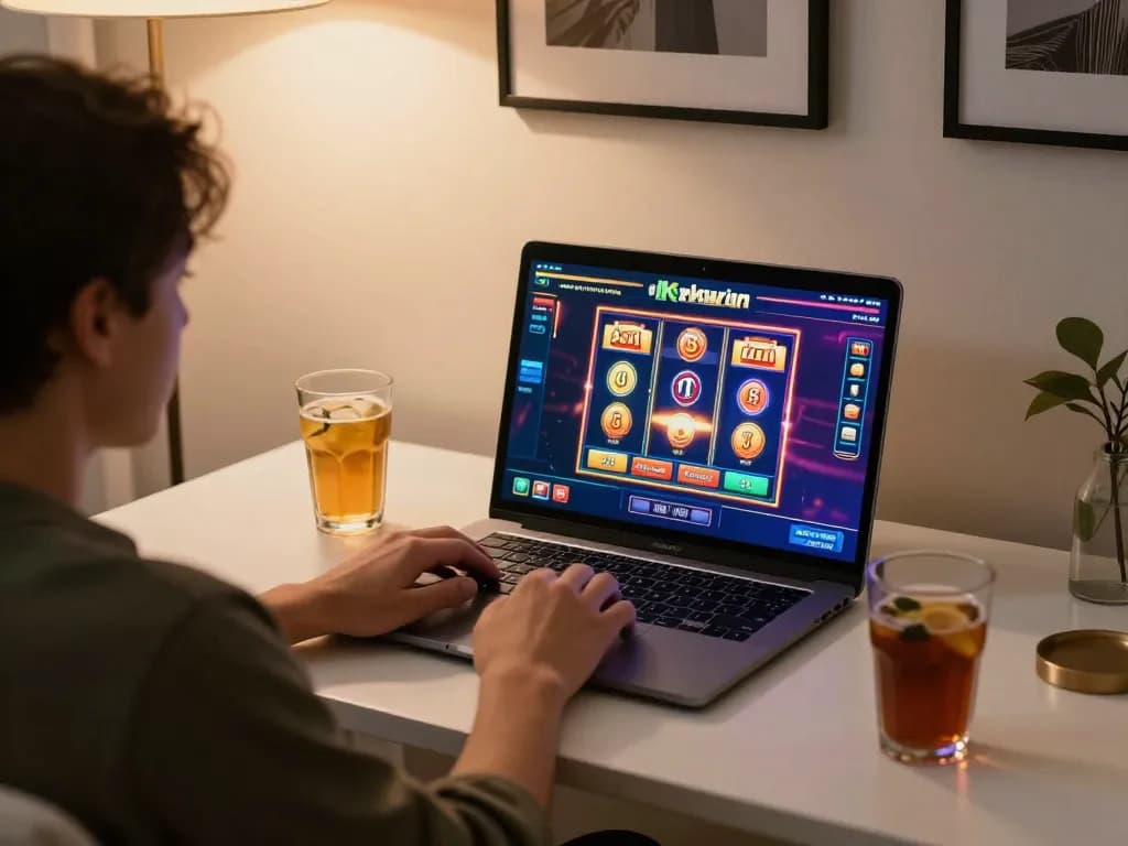 Engaging in exciting kkwin online gaming session at home atmosphere
