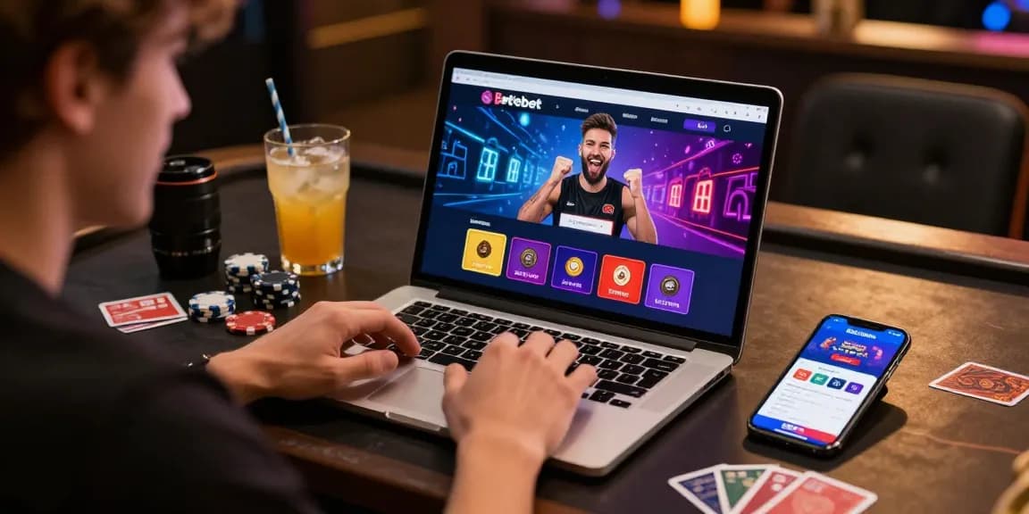 Experience Betebet gaming platform with vibrant online betting atmosphere.