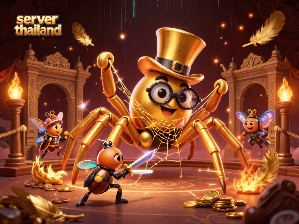 Engage in thrilling gameplay at server thailand with vibrant characters and dynamic casino elements.