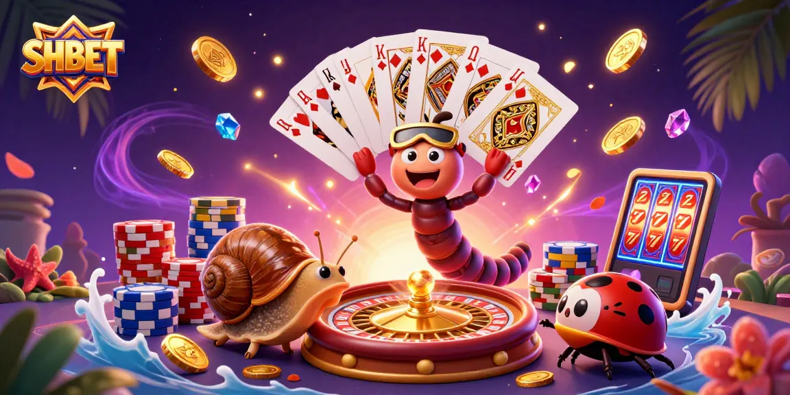 Engage in thrilling gameplay with SH BET's vibrant casino scene featuring lively characters and dynamic gaming elements.