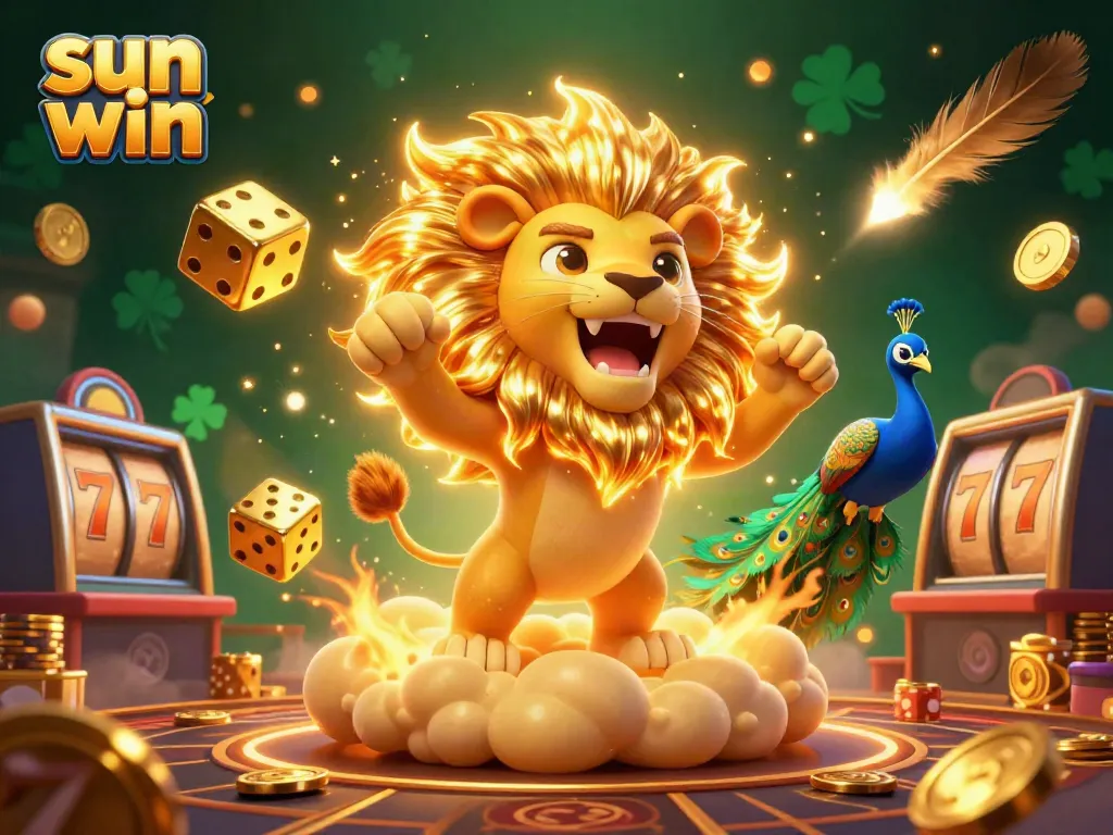 Experience thrilling gameplay with sun win’s vibrant casino atmosphere featuring slot reels and golden elements.