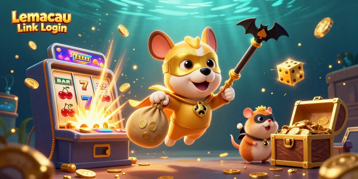 Engage with Lemacau Link Login to access exciting slot games and jackpots in a vibrant 3D casino scene.