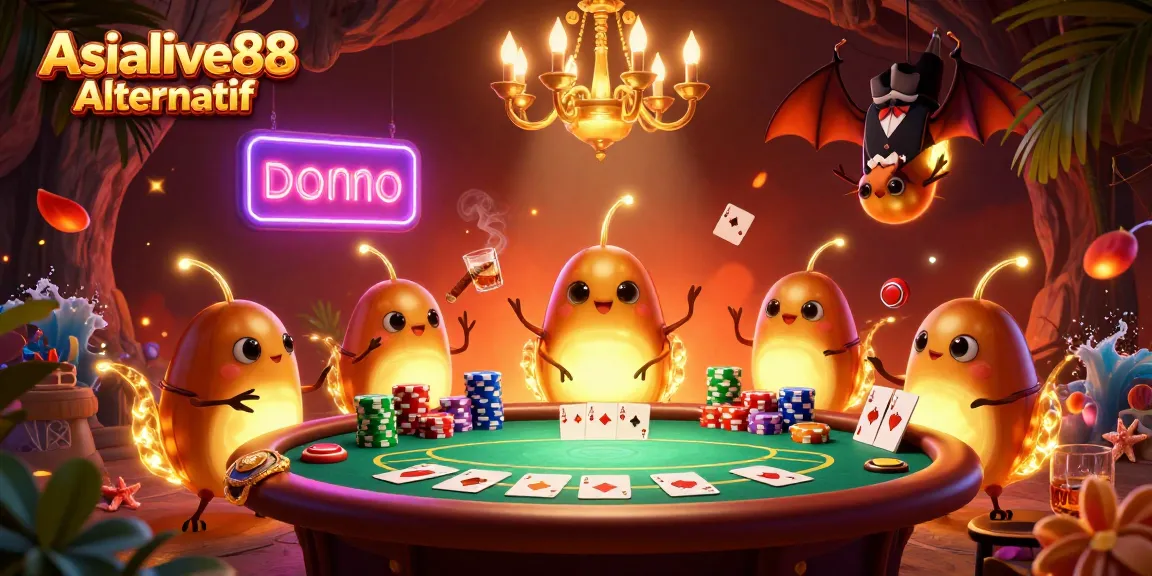 Engage with Asialive88 Alternatif at a vibrant casino featuring luminescent glowworms and dynamic poker action.
