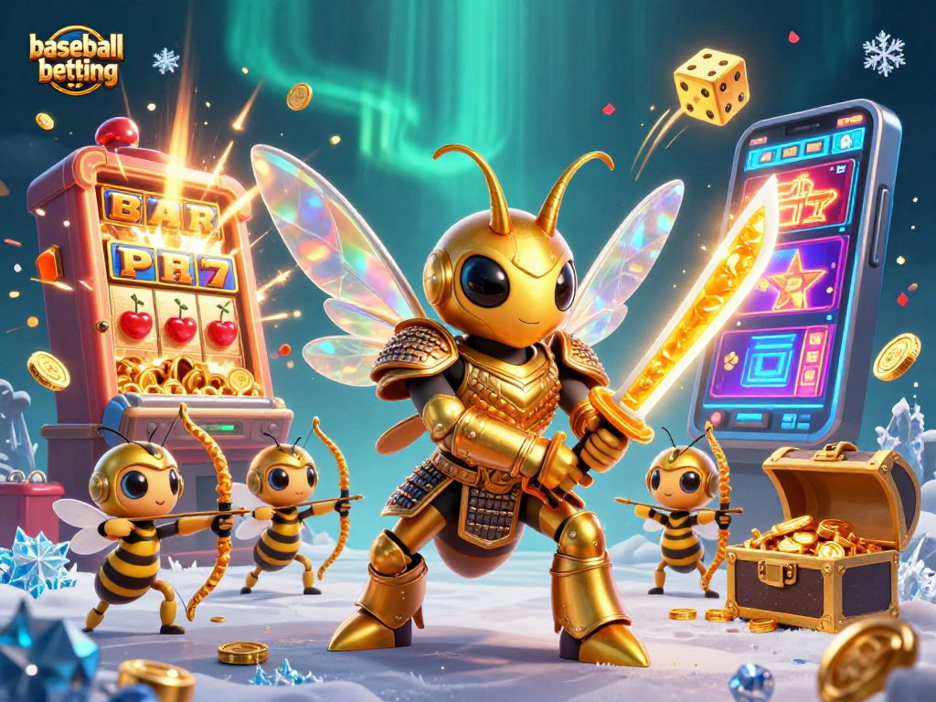 Experience thrilling baseball betting with a vibrant 3D illustration of epic casino elements.