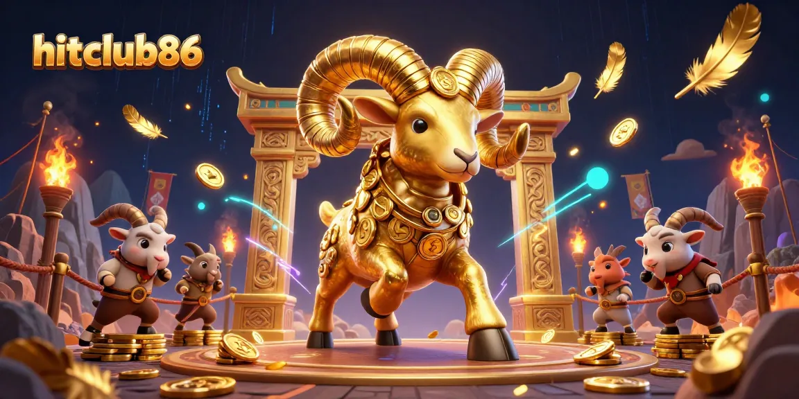 Engage with captivating gameplay at hitclub86, as vibrant ram characters charge through a fantastical casino.
