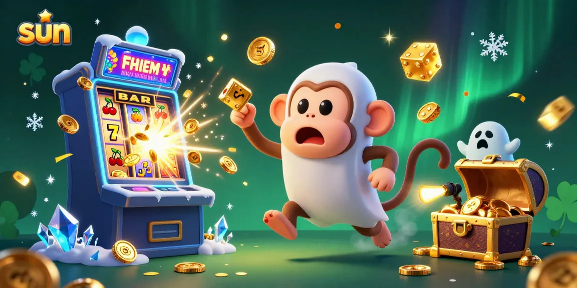 Win big with sun-themed slot games as a mischievous monkey juggles golden treasures.