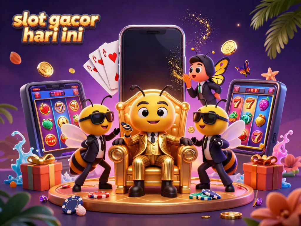 Aktifkan slot gacor hari ini dengan petunjuk dari boss lebah berbusana mewah di dunia judi digital.