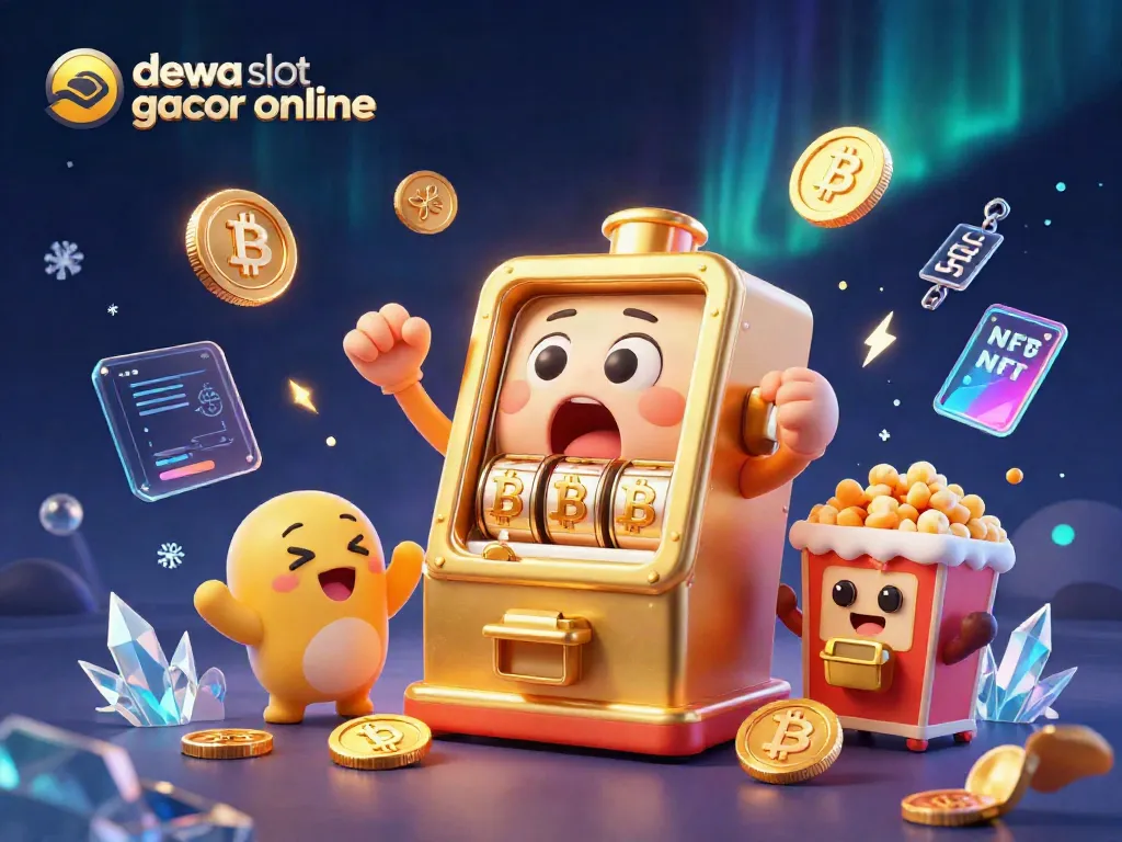 Menggandakan kemenangan dengan dewa slot gacor online, mesin slot emas ceria dikelilingi jet dunia digital.