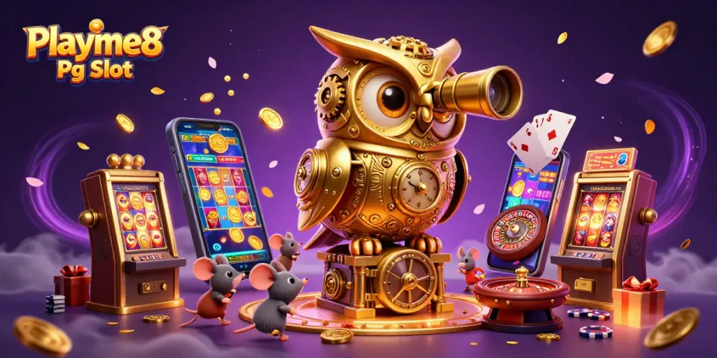 เล่น Playme8 Pg Slot ด้วยการหมุนวงล้อสล็อตที่มีสีสันและน่าตื่นเต้น