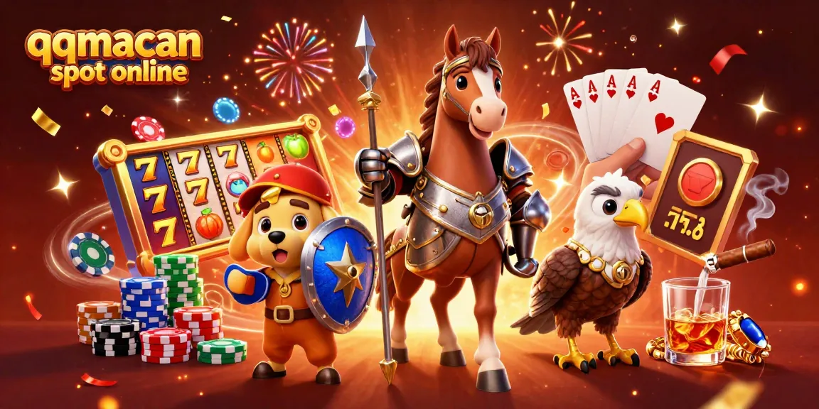 Bermain qqmacan slot online dengan animasi slot, pahlawan, dan simbol keberuntungan