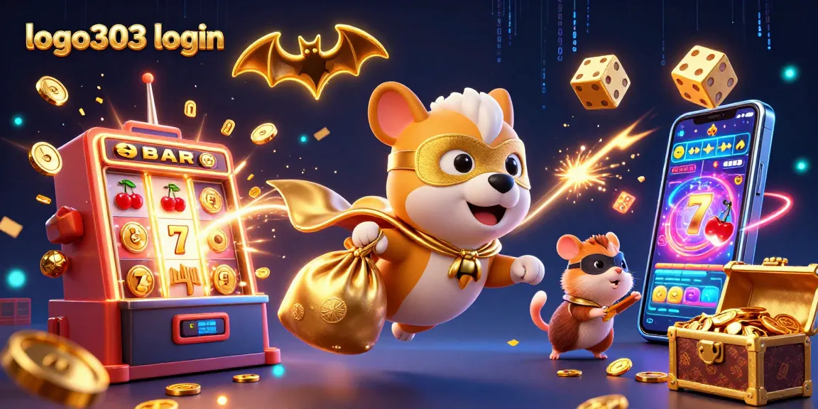 Aktifkan logo303 login untuk memenangkan jackpot dengan simbol slot dan koin emas.