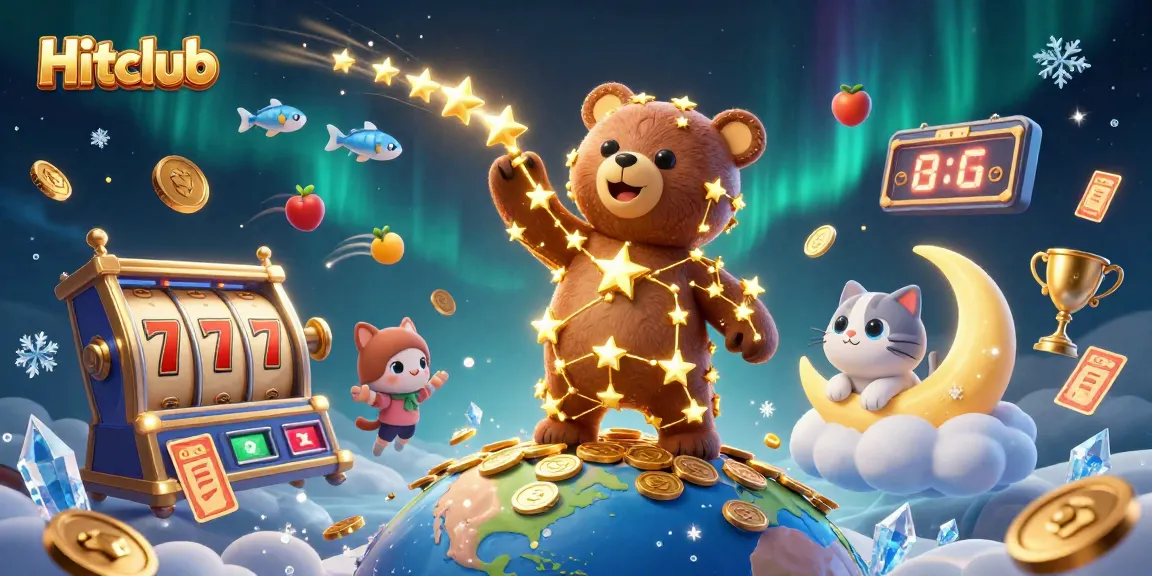 Engage with Hitclub's thrilling slot games in a fantasy realm of stars and coins.
