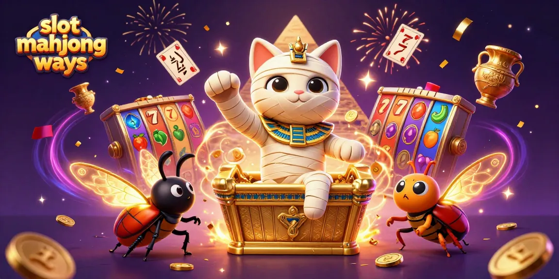 Win big with slot mahjong ways in this vibrant casino scene featuring dazzling elements.
