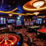 SODO CASINO 66 highlights a luxurious gaming atmosphere with vibrant slot machines and strategic poker play.