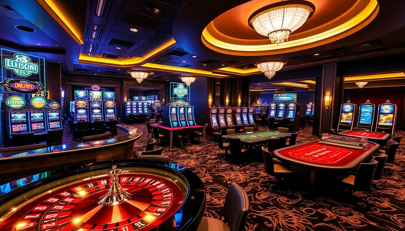 SODO CASINO 66 highlights a luxurious gaming atmosphere with vibrant slot machines and strategic poker play.