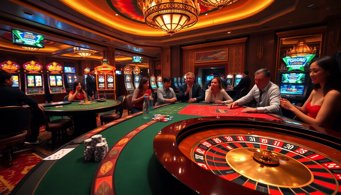 Experience the vibrant SODO casino gaming atmosphere with engaging tables and thrilling players.