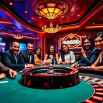 Rasakan kegembiraan kasino bersama para pemain di meja yang merayakan Datuk Win.