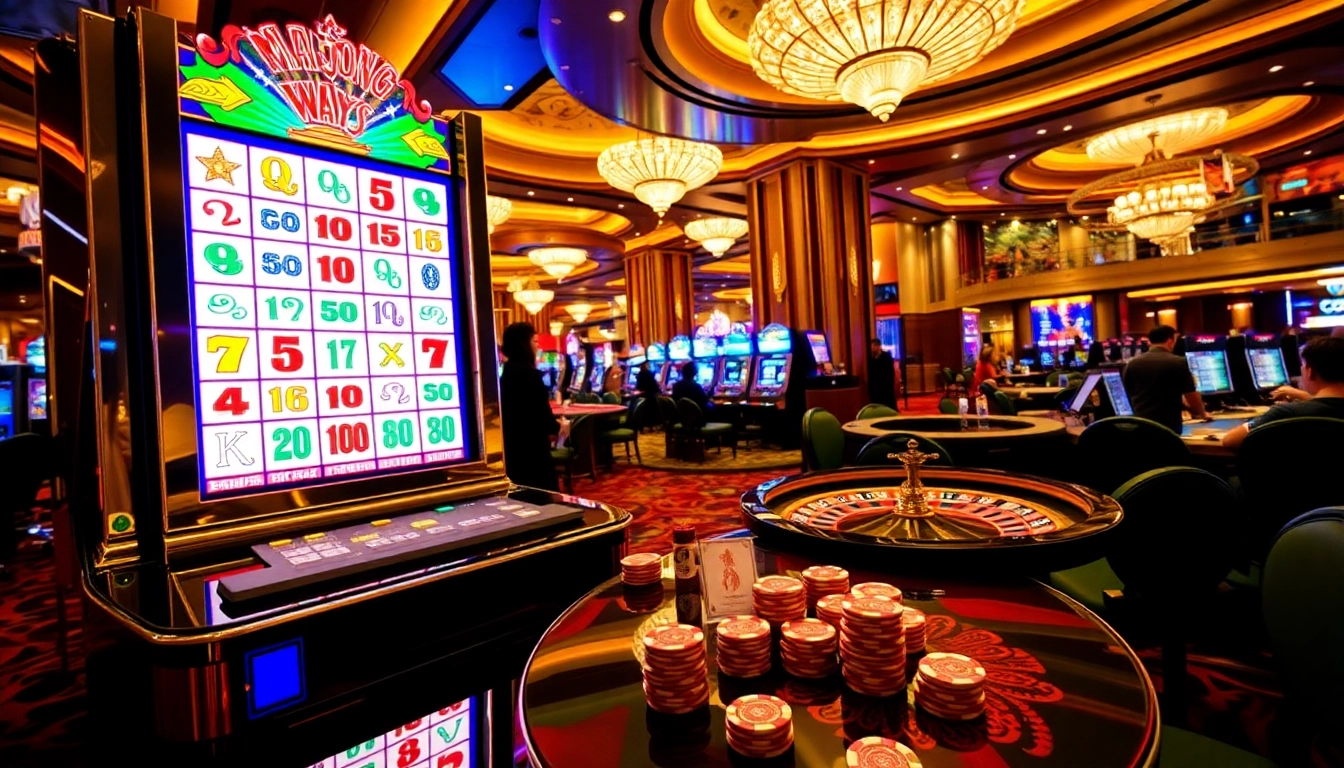 Exciting gameplay on the slot mahjong ways machine with vibrant symbols and dynamic casino atmosphere.