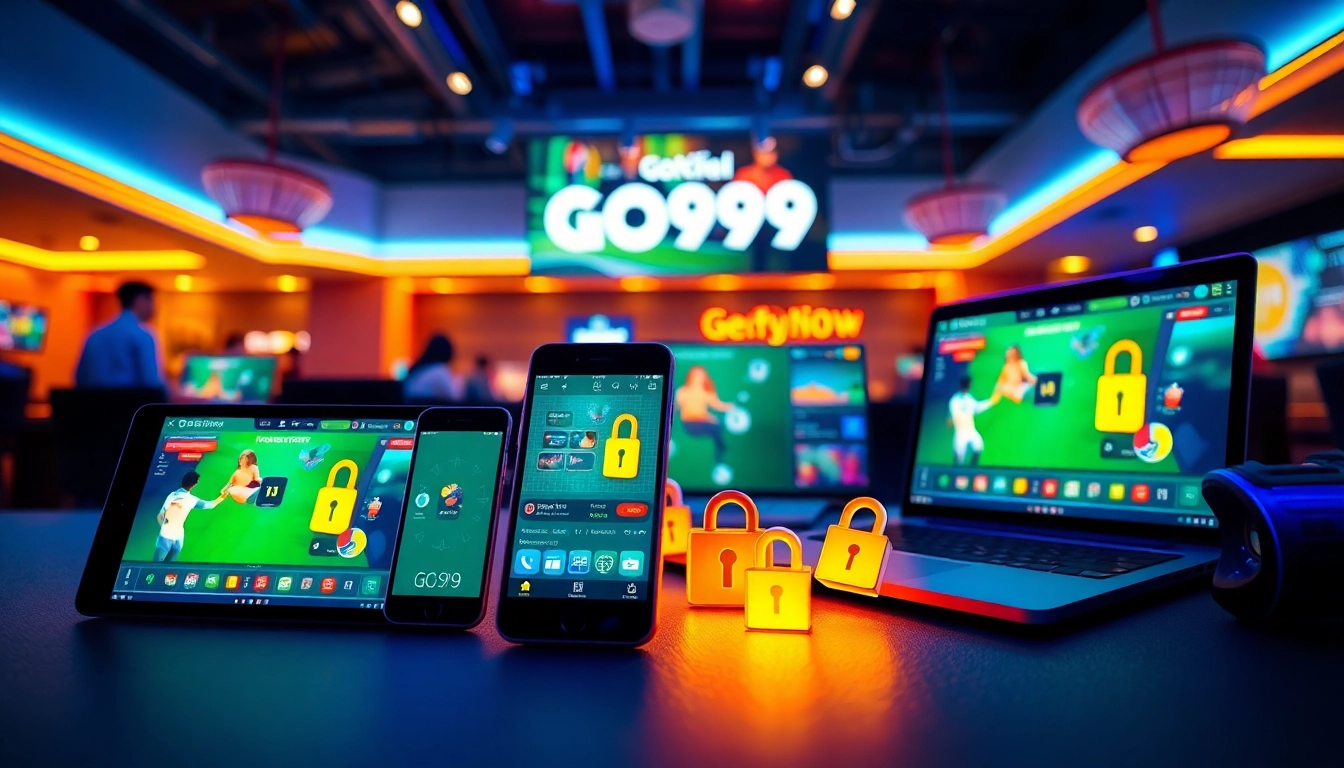 GO99 đăng nhập on various devices showcasing a vibrant gaming interface and user engagement.