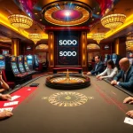 SODO Casino players engaging in high-stakes game action at vibrant tables.