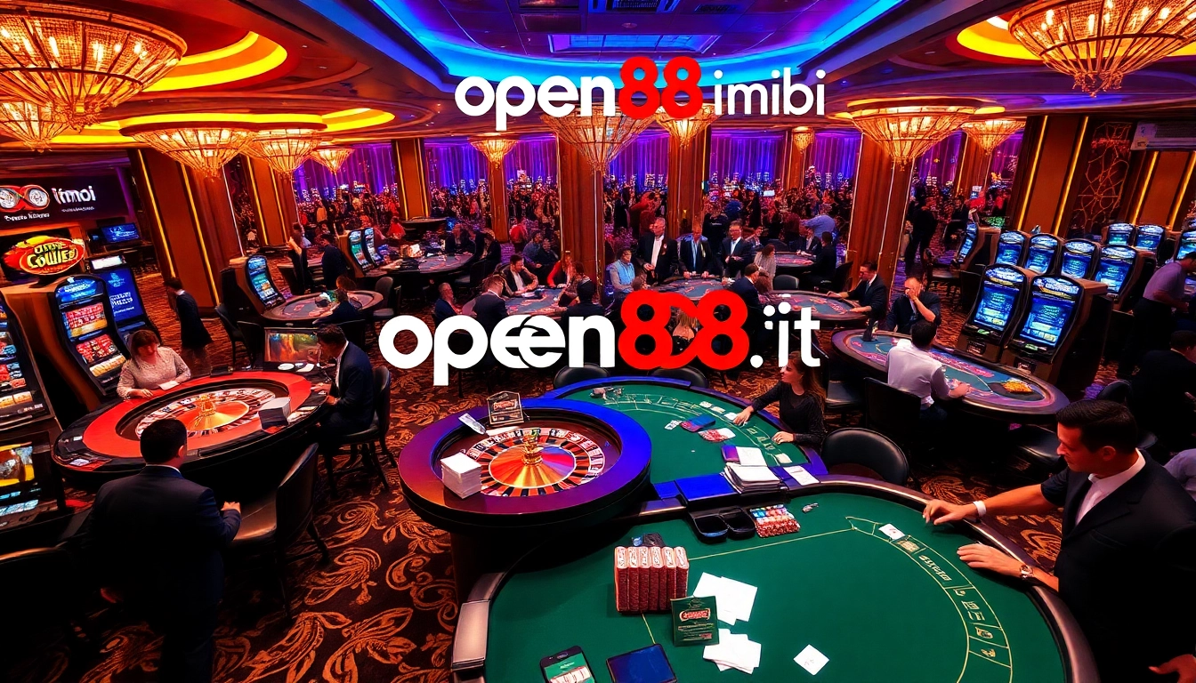 Players enjoying thrilling games and winning at open88.mobi's luxurious casino experience.