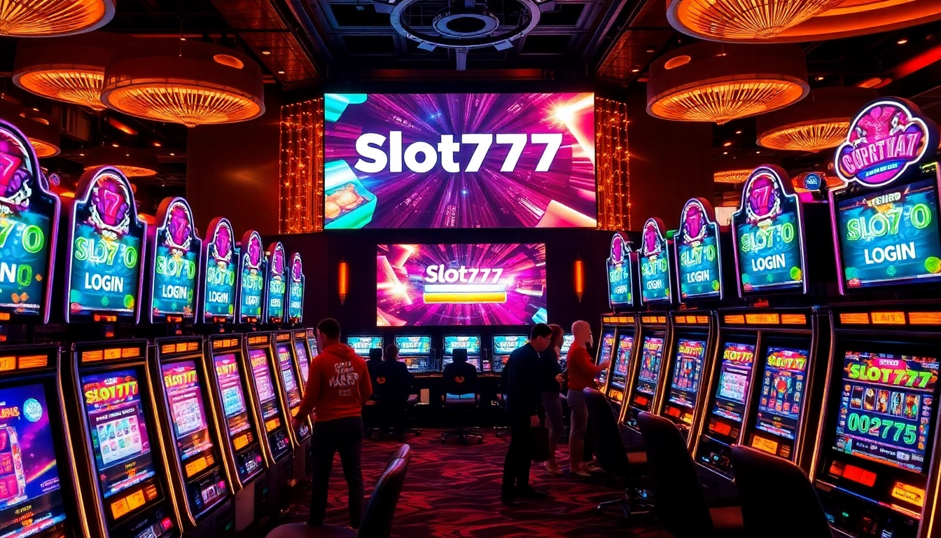 Experience the thrill of Slot777 login with dynamic slot machines and luxury casino ambiance.